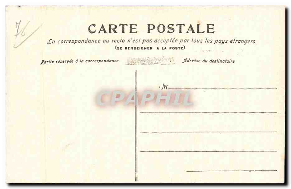 CPA Rouen Hotel de ville — Verso