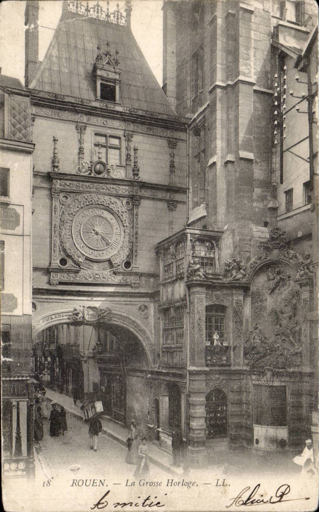 CPA Rouen La grosse horologe
