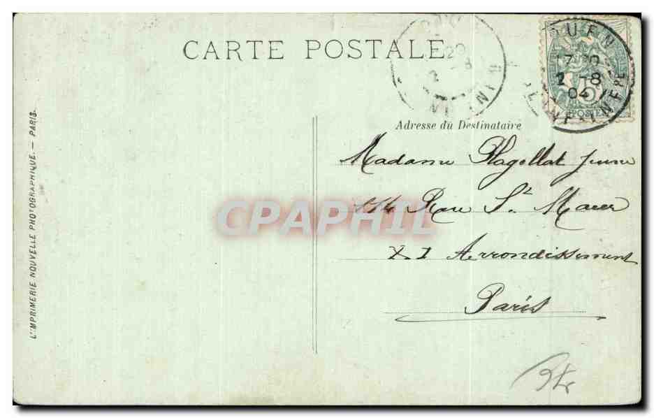 CPA Rouen La grosse horologe — Rückseite