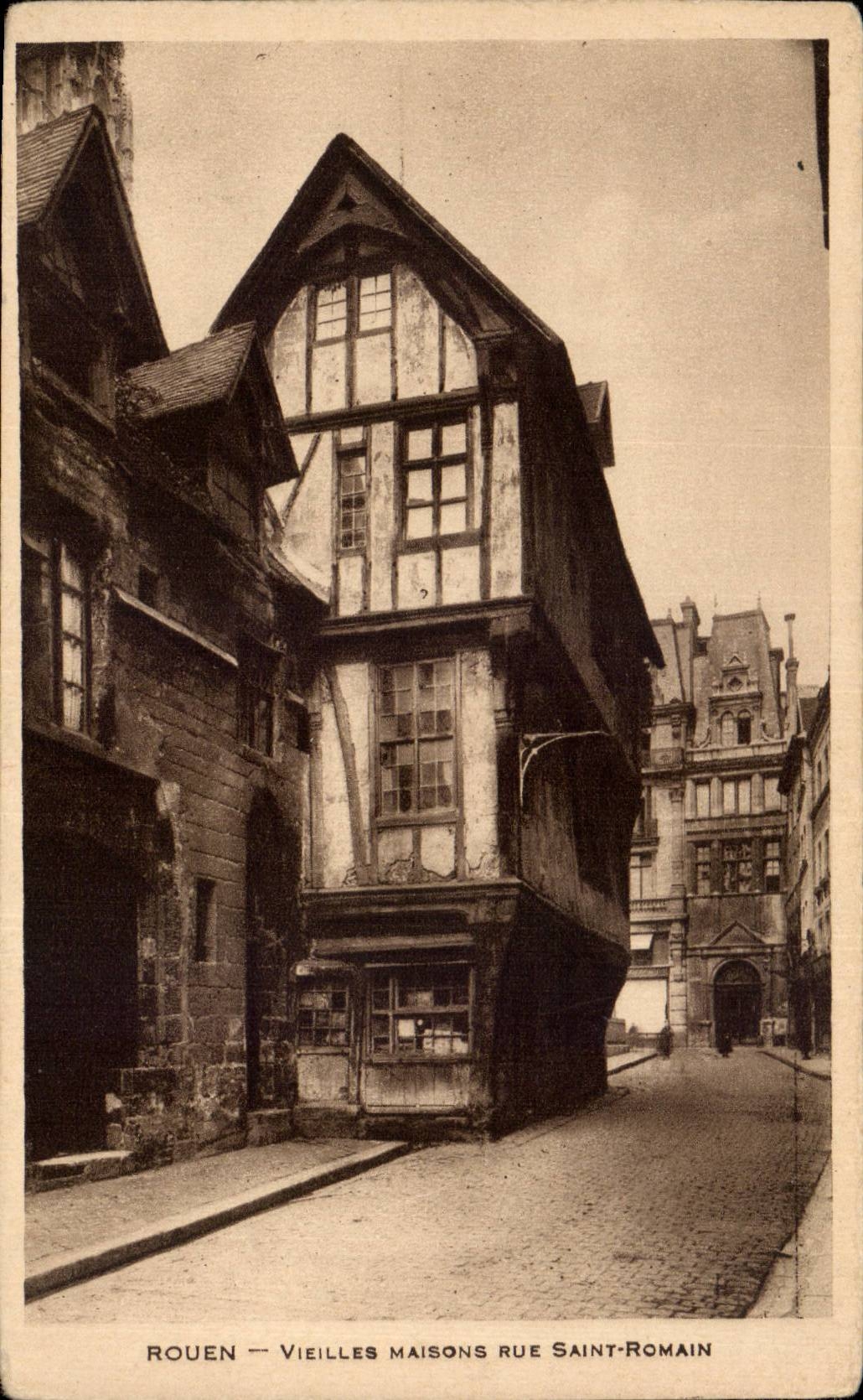 CPA Rouen Vieilles maisons rue Saint Romain