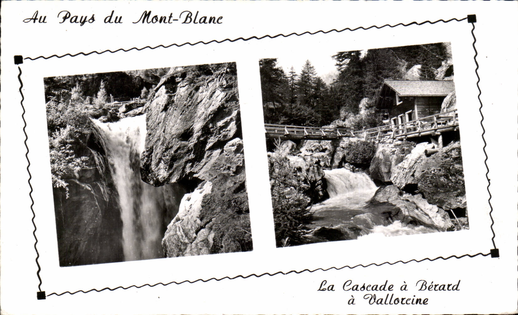 Der Wasserfall bei Bétard in Vallorcine — Im Land des Mont-Blanc — Éditions Cellard, Bron