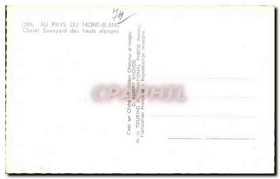 Châlet Savoyard — Pays du Mont-Blanc — G. ROSSAT MIGNOD — Reverso