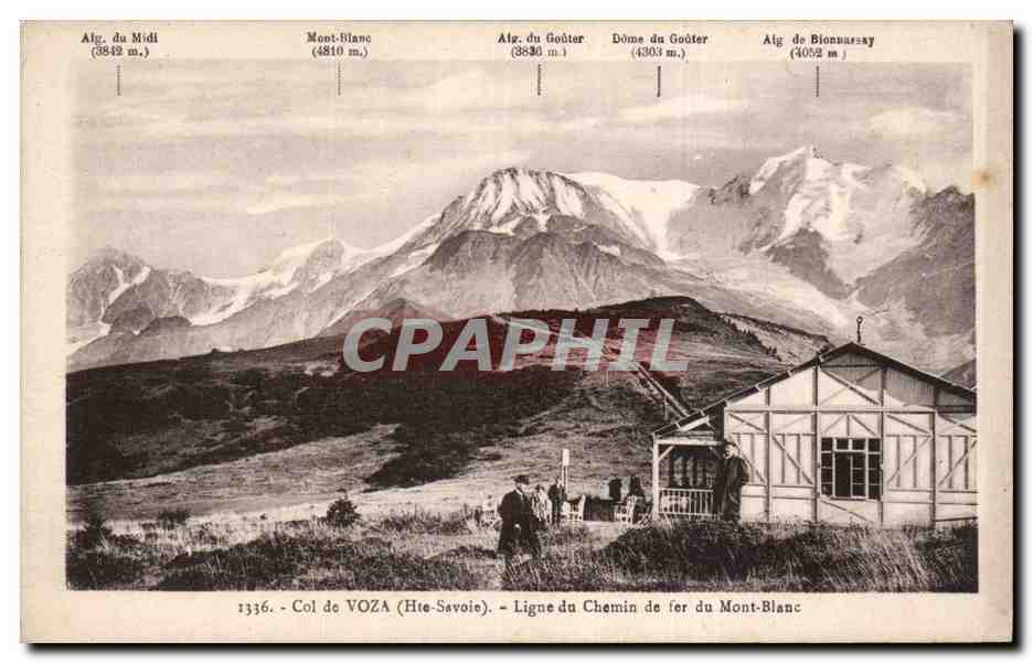 CPA Col de Voza ligne de chemin de fer du Mont Blanc