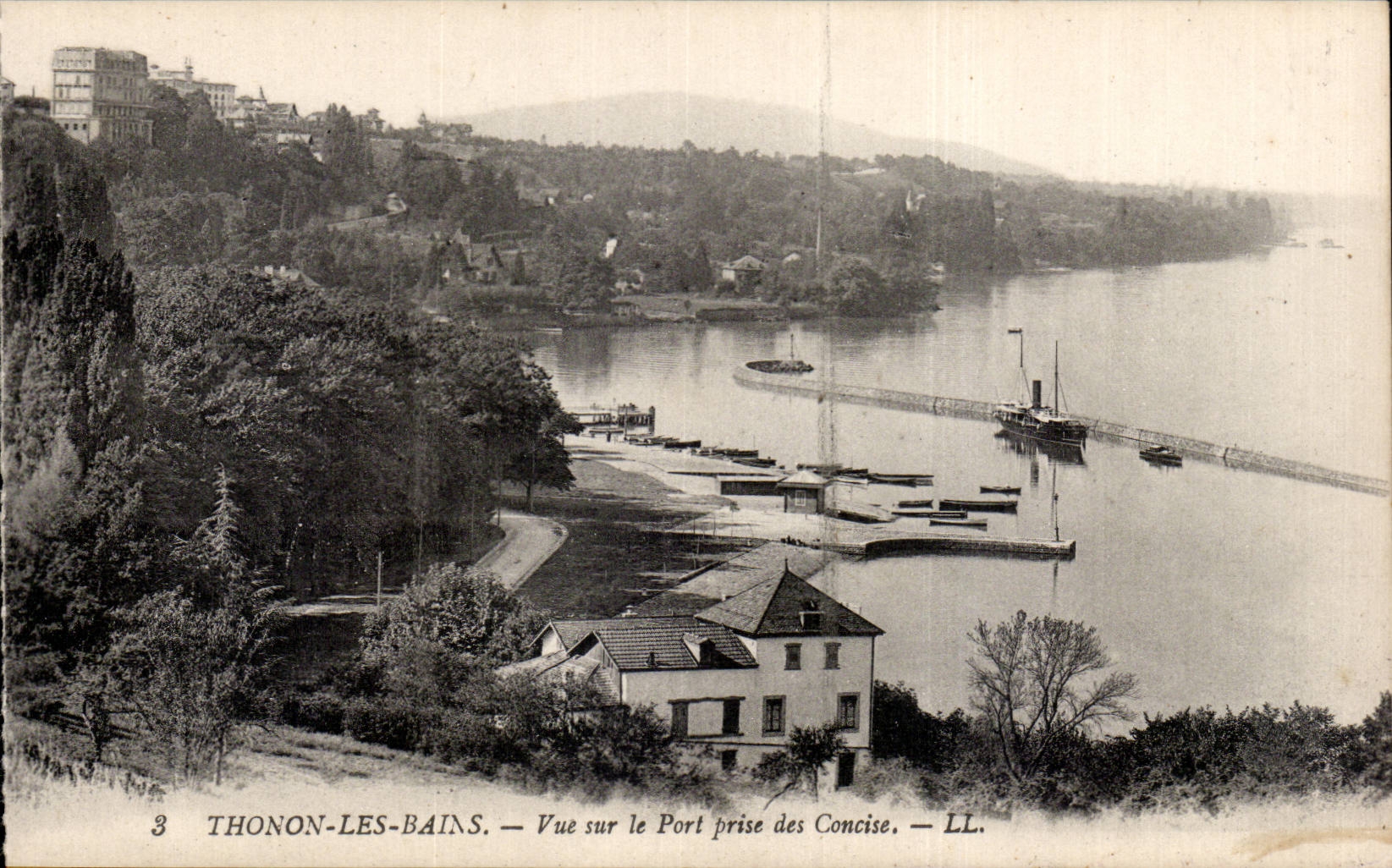 CPA Thonon les Bains Vue sur le port pris des Concise