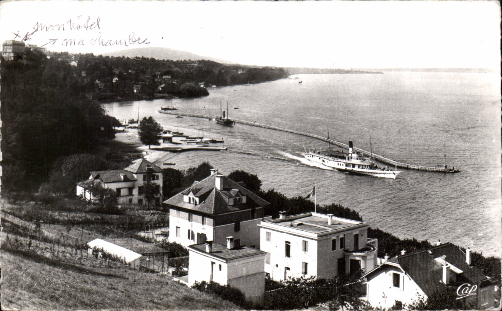 Vue du port et des villas — Thonon-les-Bains — éditeur Cap