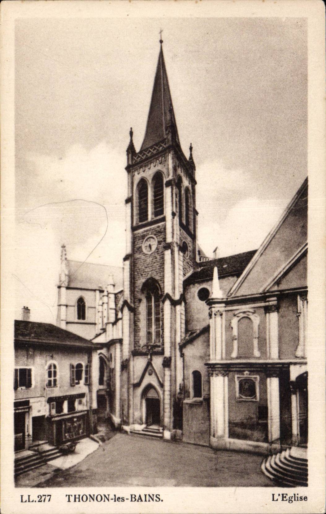 CPA Thonon les Bains L'eglise