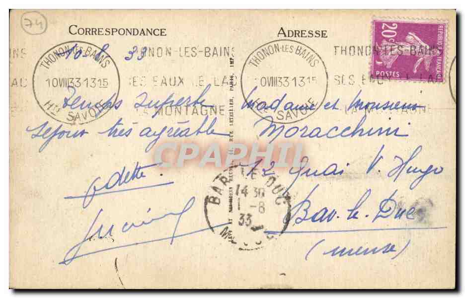 Thonon-les-Bains — Barque sur le Lac — LL — Reverso