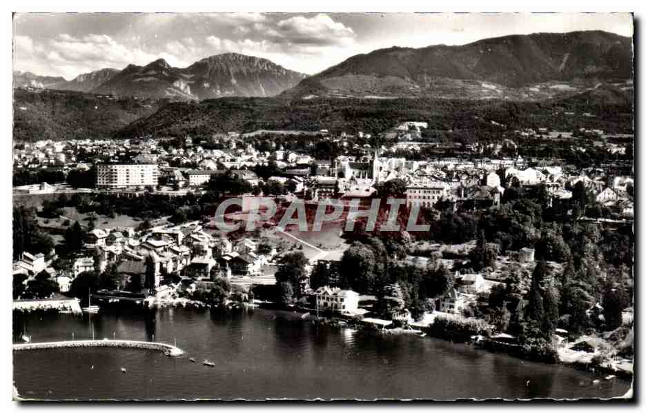 Thonon-les-Bains — Vue aérienne du lac Léman, de la ville et du Chablais — Graphphil