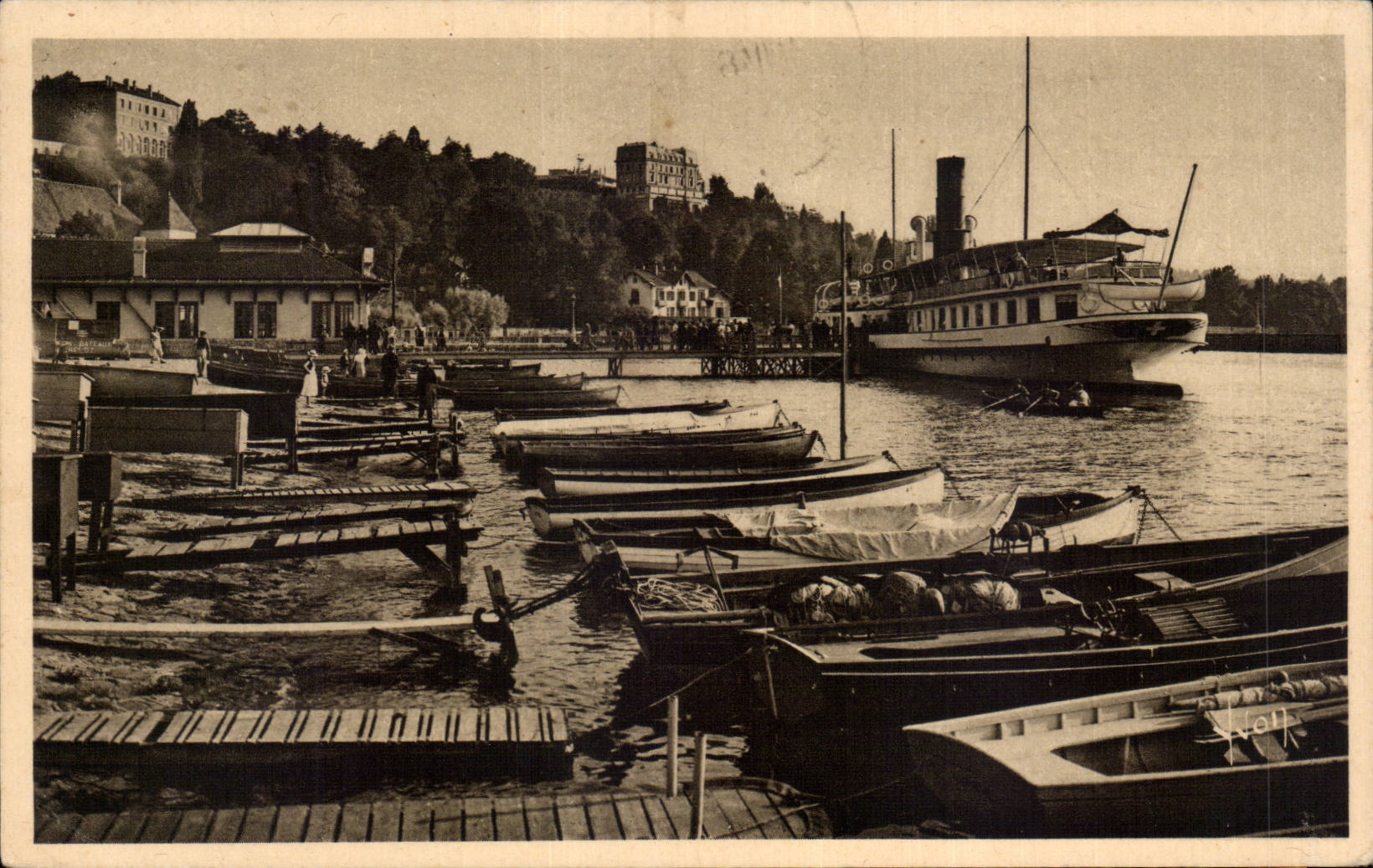 Thonon-les-Bains — Le port et l'arrivée du bateau de Genève — Les Éditions d'Art Yvon