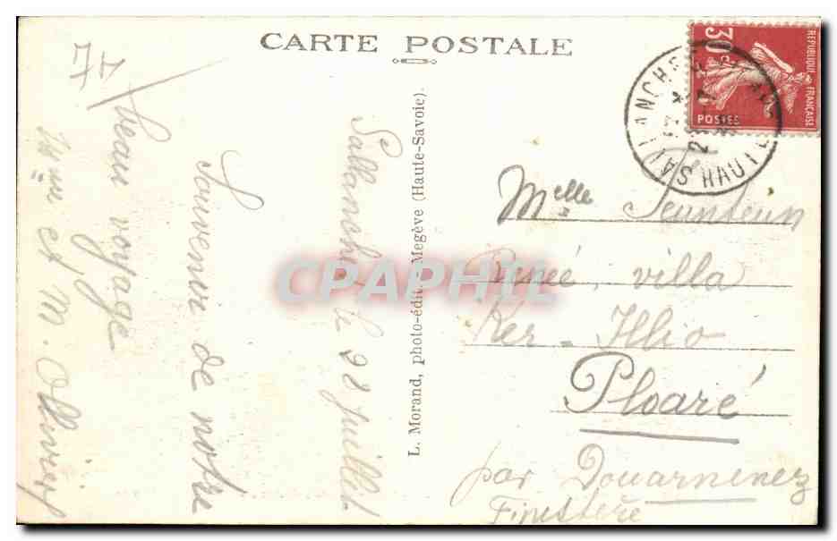 Sallanches - Châteaux des Sœurs et le Mont Blanc — CPAPHIL n°402 — Rückseite