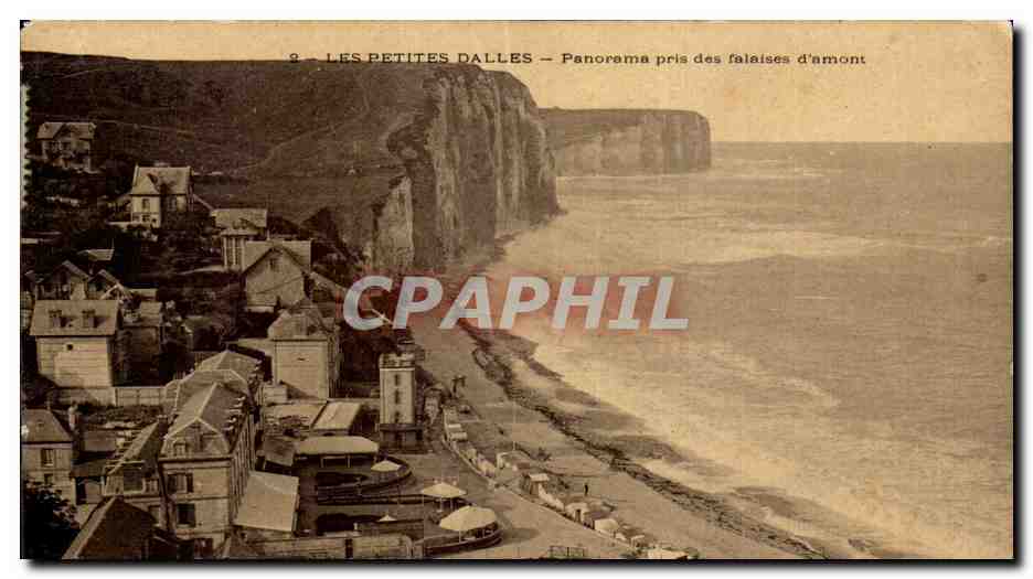 CPA Les petites dalles Panorama pris des falaises amont