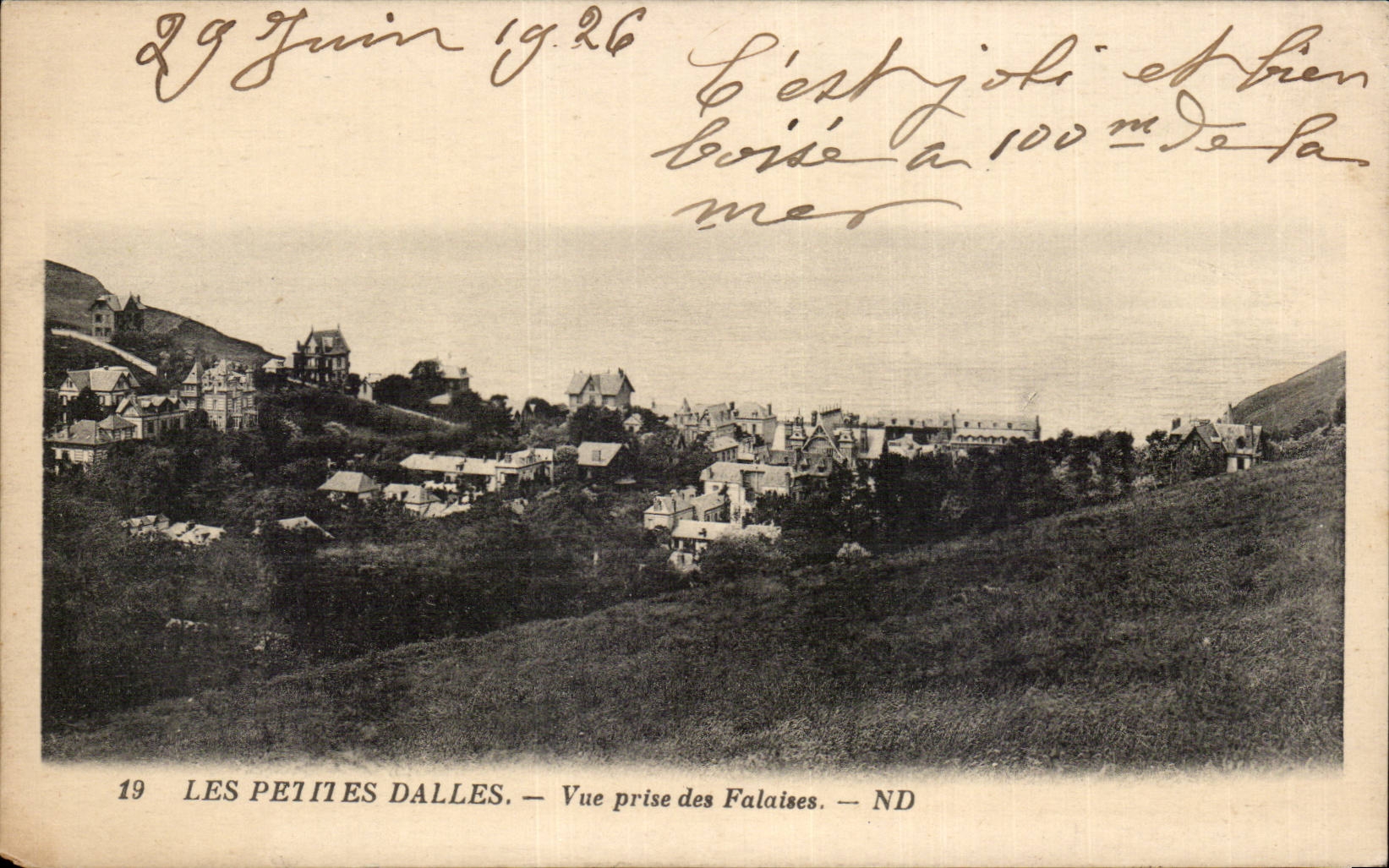CPA Les petites dalles Vue prise des falaises