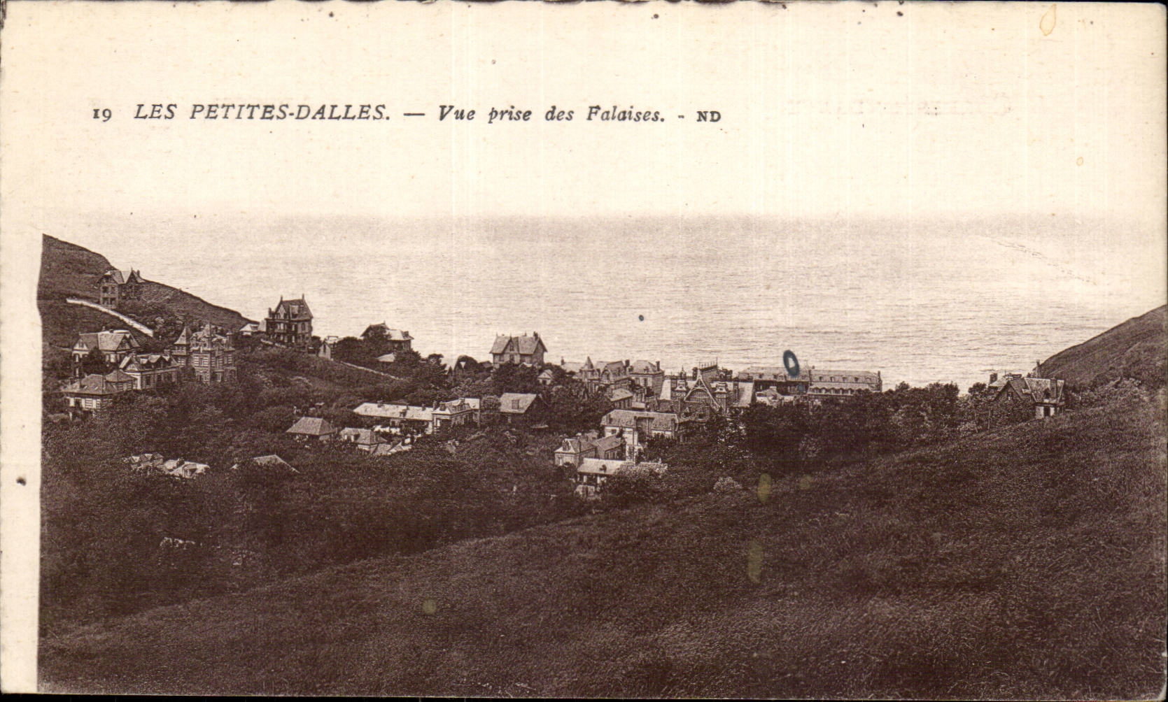CPA Les petites dalles Vue prise des falaises