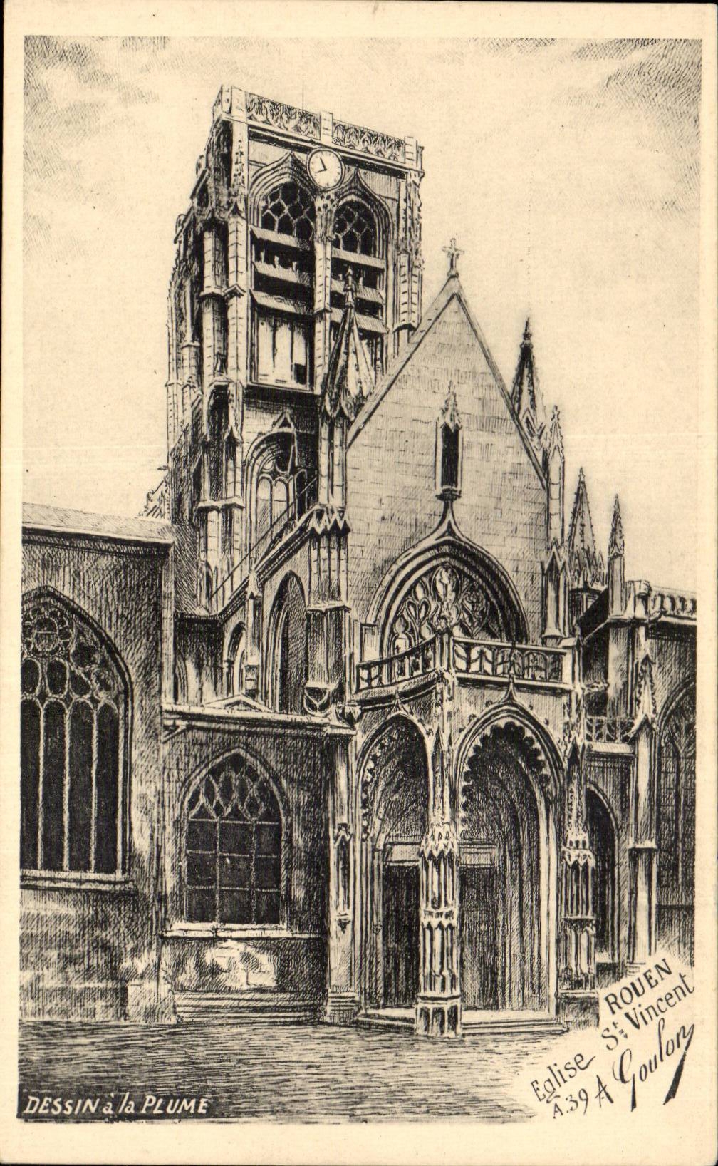 CPA Rouen Eglise St Vincent