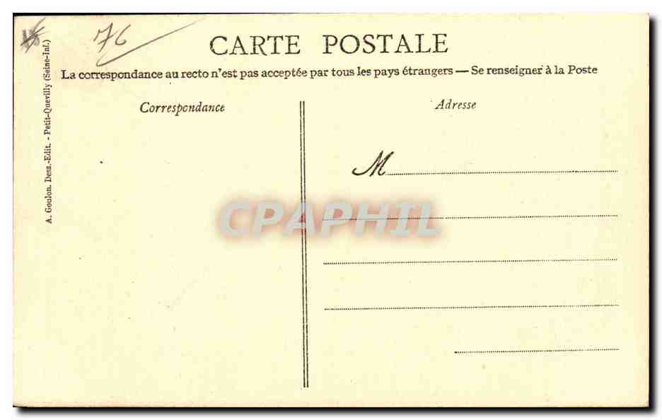 CPA Rouen Rue St Romain — Verso