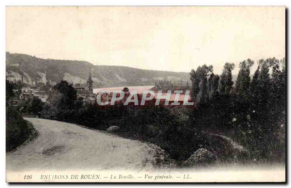 CPA Environs de Rouen La Bouille Vue generale