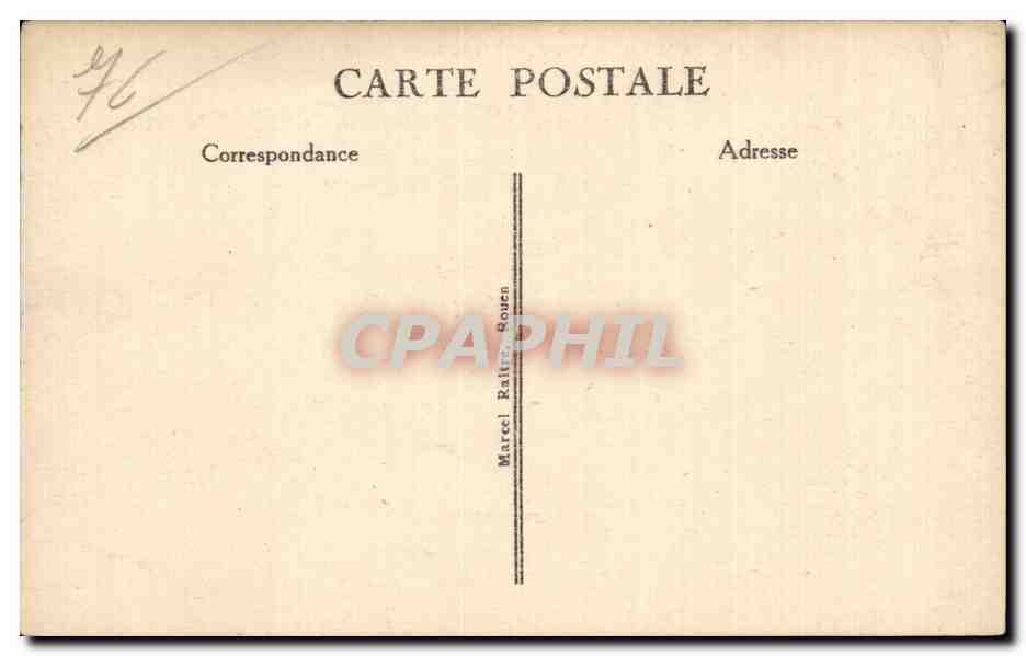 CPA Rouen Vue du cours la Reine pris du pont Corneille — Verso