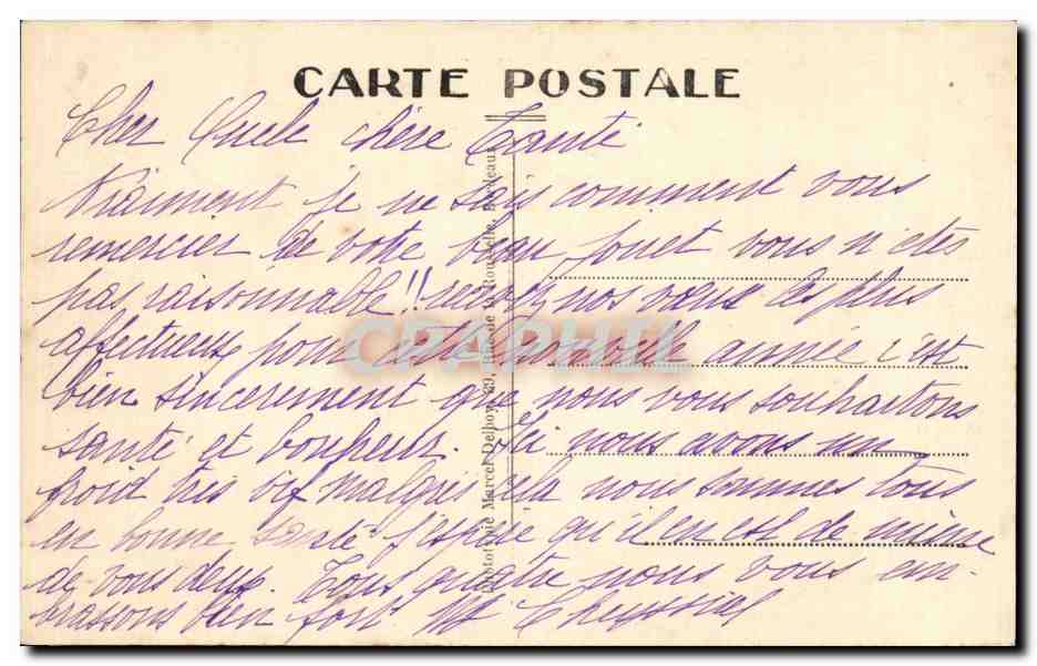 CPA Bordeaux place des Quinconces — Rückseite