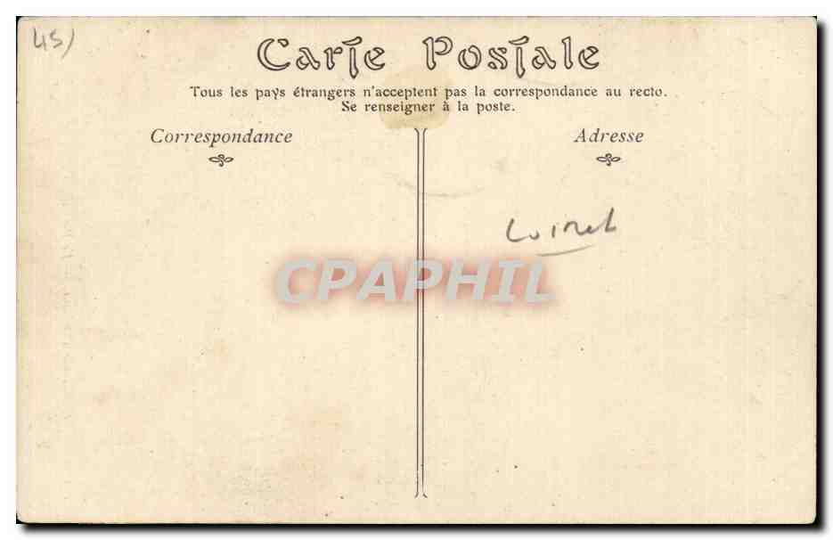 CPA Orleans Cathedrale Le portail des eveques — Verso