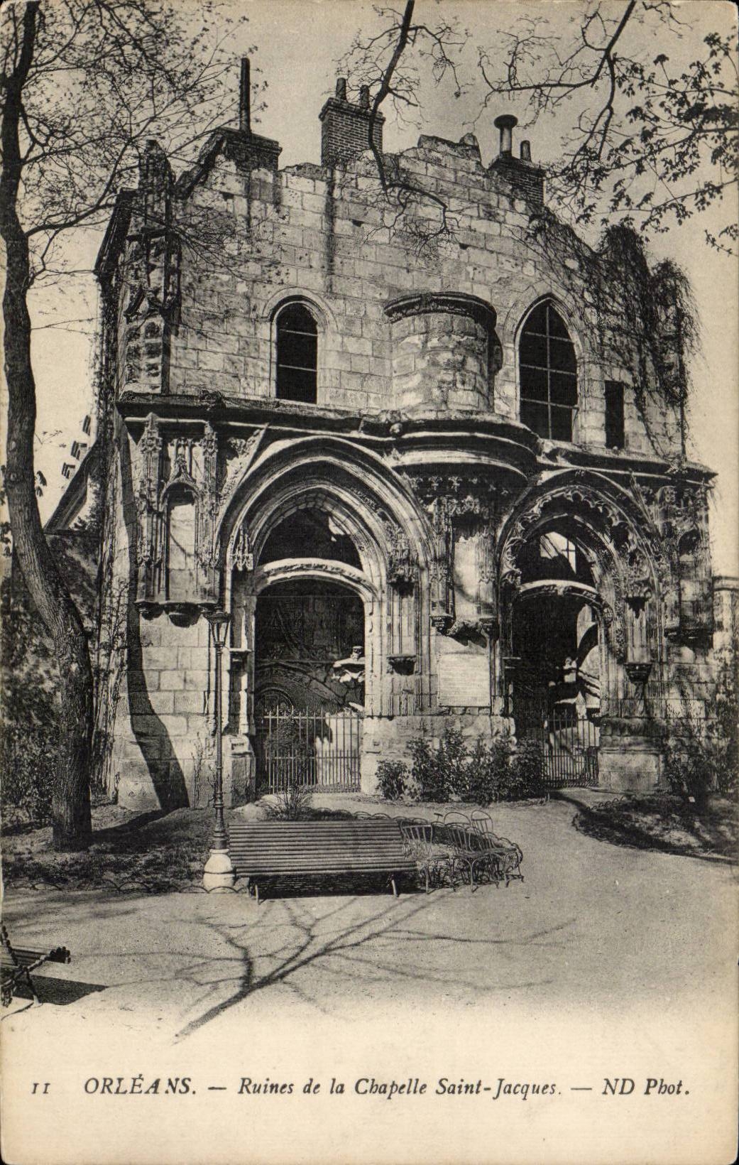 CPA Orleans Ruines de la chapelle Saint Jacques