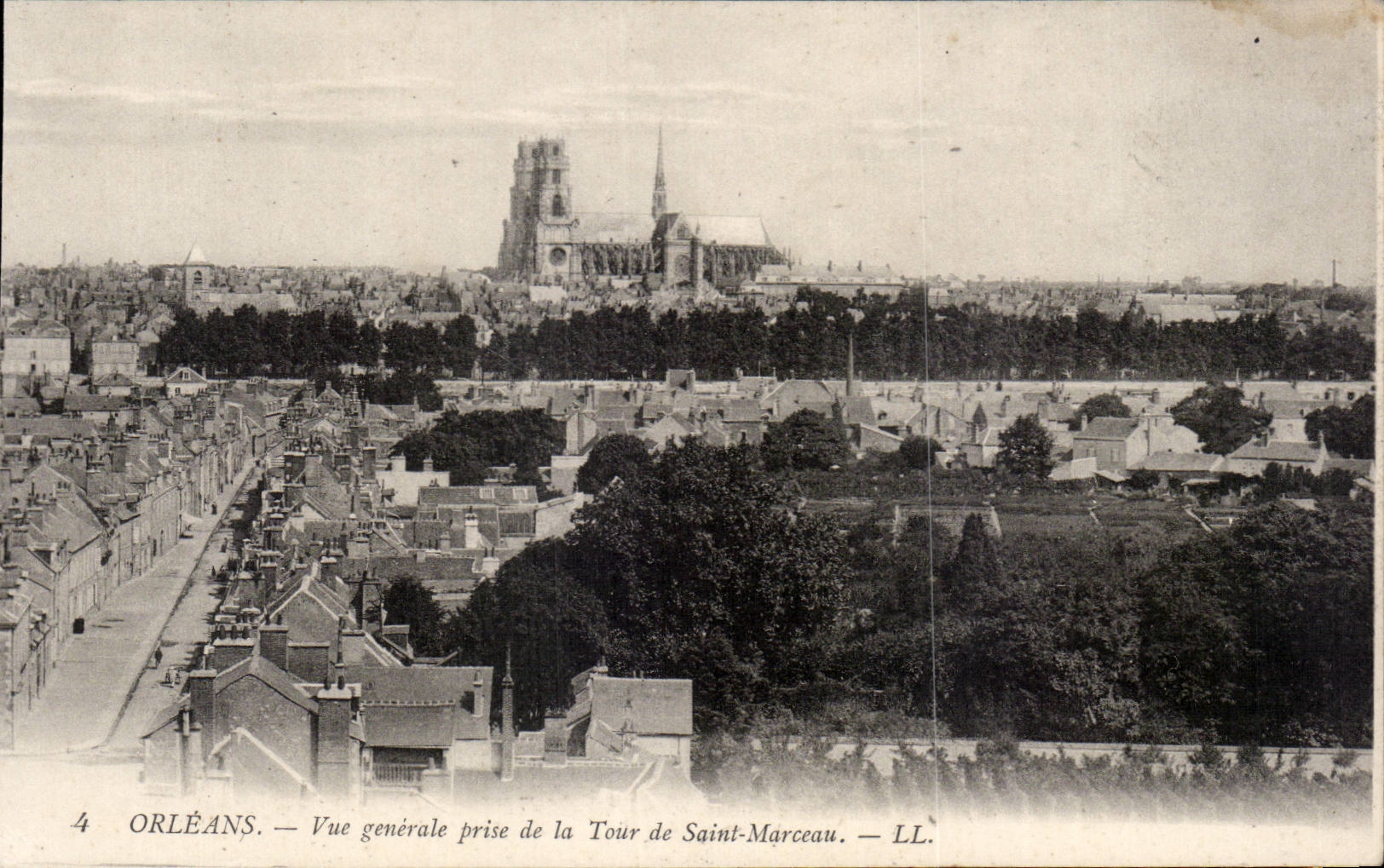 CPA Orleans Vue generale prise de la tour Saint Marceau