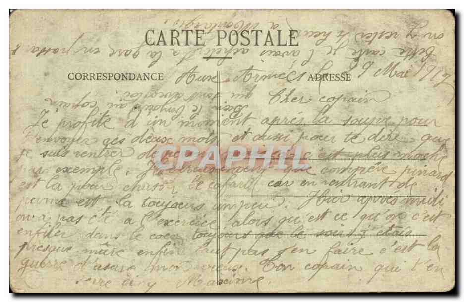 CPA Montargis Avenue de la gare — Rückseite