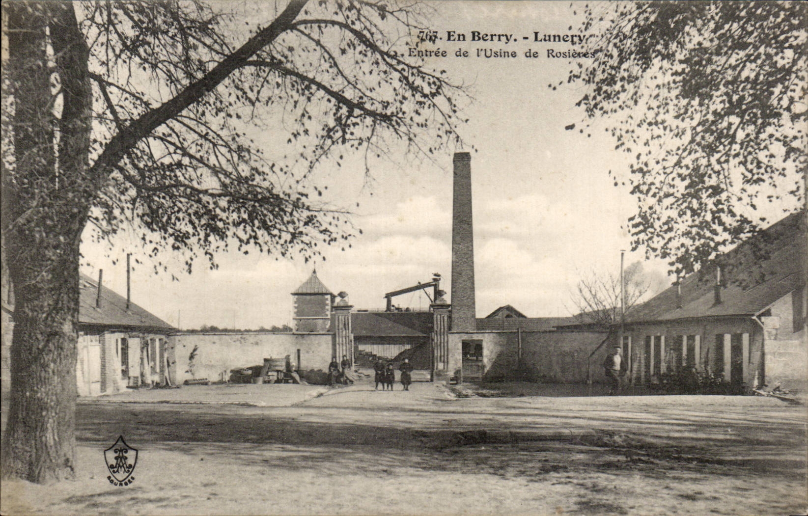 Entrée de l'Usine de Rosières — Lunery, En Berry — éditeur A. Auzenfans, Bourges, n°705