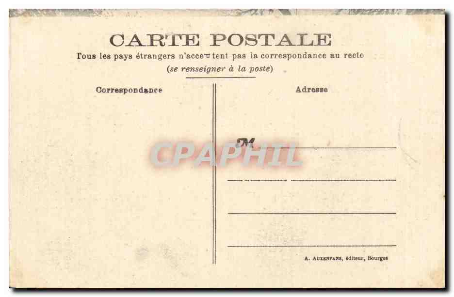 Entrée de l'Usine de Rosières — Lunery, En Berry — éditeur A. Auzenfans, Bourges, n°705 — Reverso