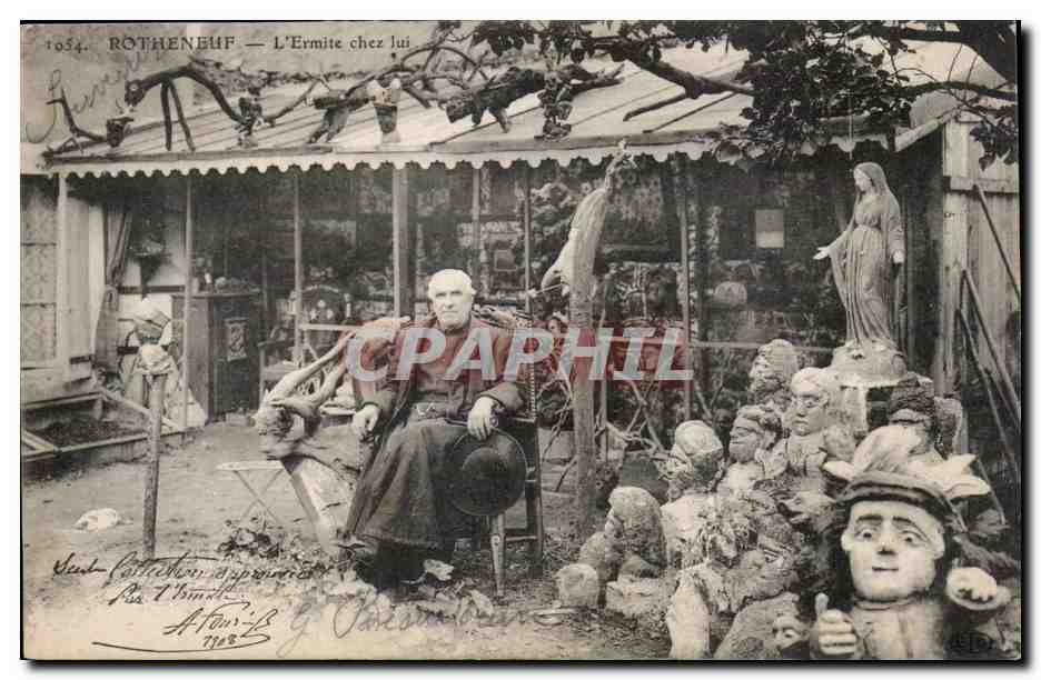 CPA Rotheneuf L'ermite chez lui TOP Folklore Costume Fantasie Fantasy