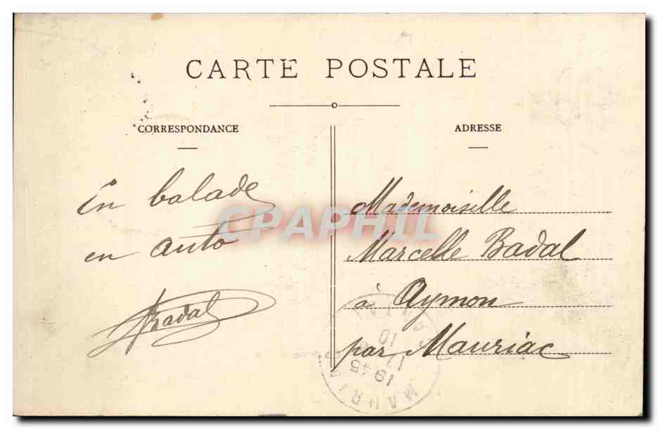 Une Noce de chez-nous — En Auvergne — Éditeur Etienne Marcenac, n°99 — Achterkant
