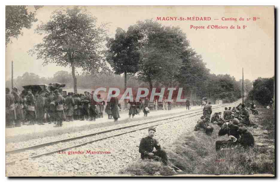 Magny-St-Médard — Cantine du 2e Bataillon — Popote d'Officiers de la 8e