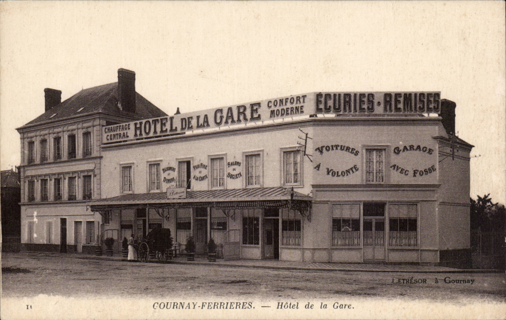 CPA Gournay Ferrieres Hotel de la gare
