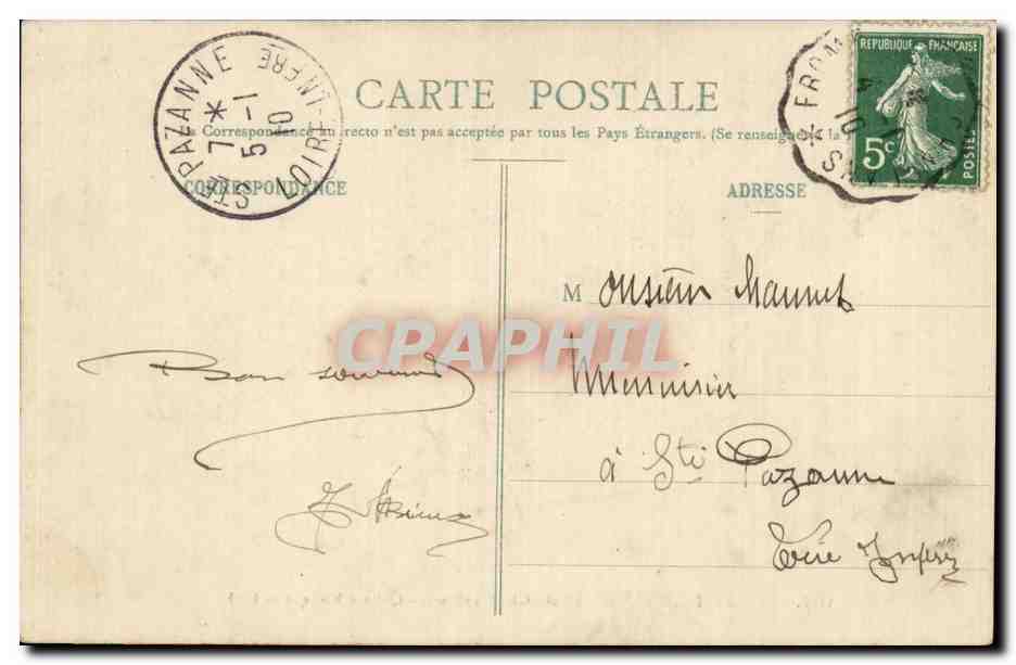 CPA Le maraichinage a l'auberge Folklore Costume — Verso