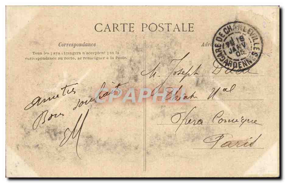 CPA Charleville Vue generale prise du plateau de Bertheaucourt — Rückseite