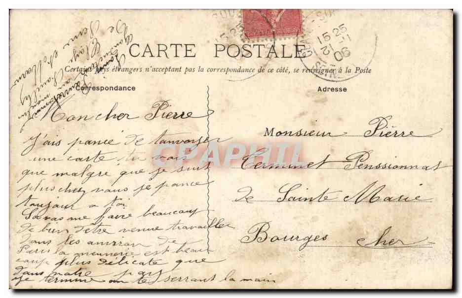 CPA Claye Cie Generale des omnibus Sortie des ouvriers — Rückseite