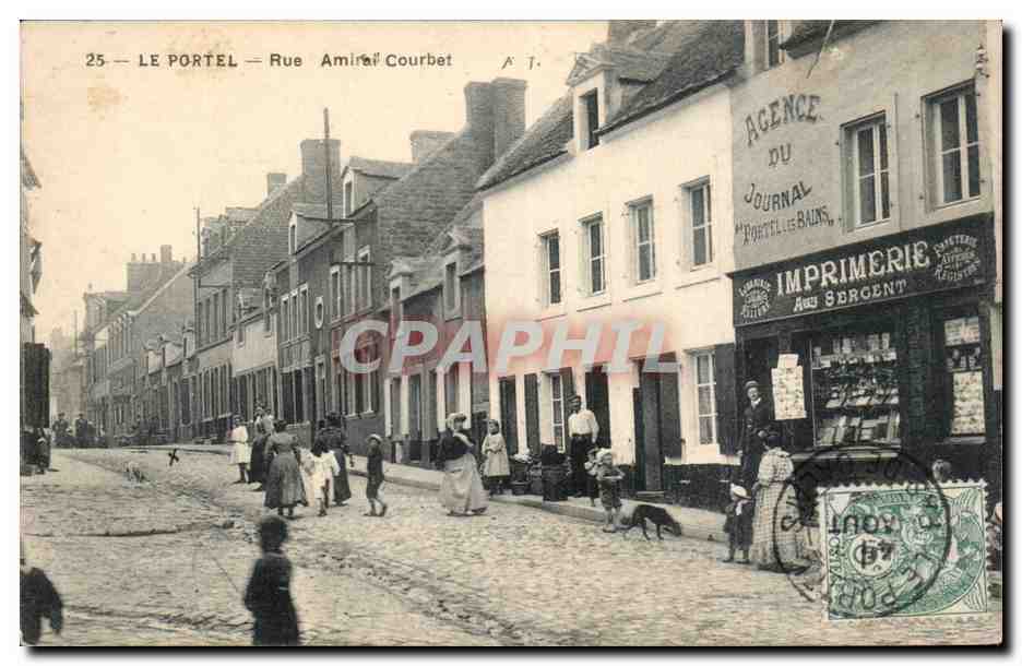 CPA Le Portel Rue Amirauil Courbet