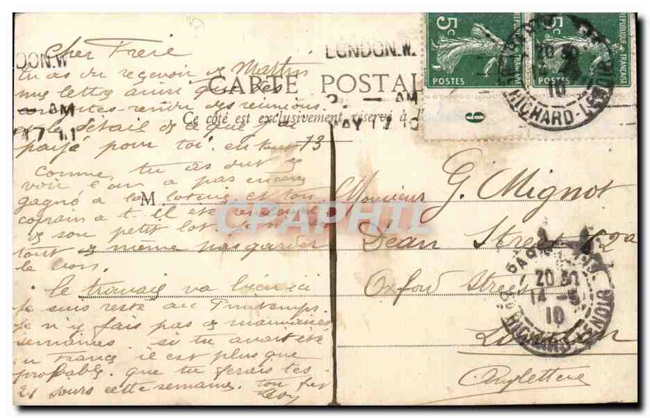 CPA Paris Rue du Pont Neuf — Rückseite