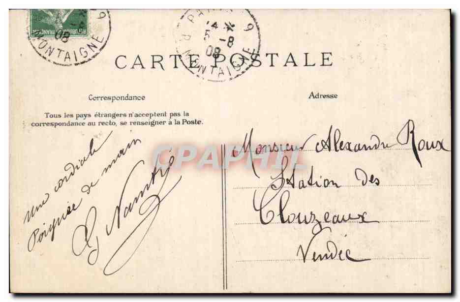 CPA Paris La Madeleine  — Verso