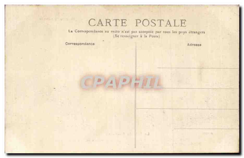 CPA Folklore Le cafe du dimanche Le Bourbonnais  — Verso
