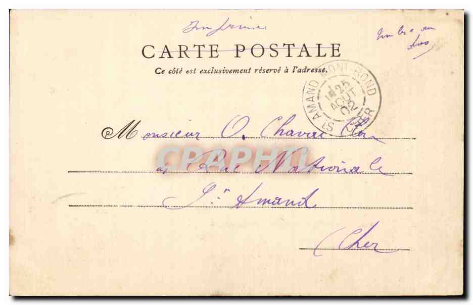 CPA Lurcy Levy Paysage bourbonnais Vaches — Rückseite