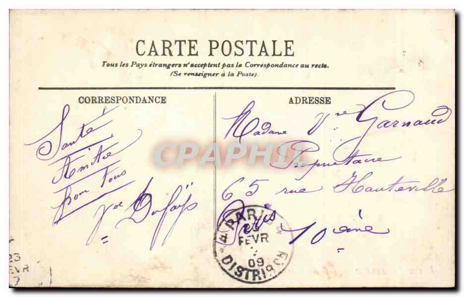 CPA Biarritz L'eglise Saint Eugenie — Verso