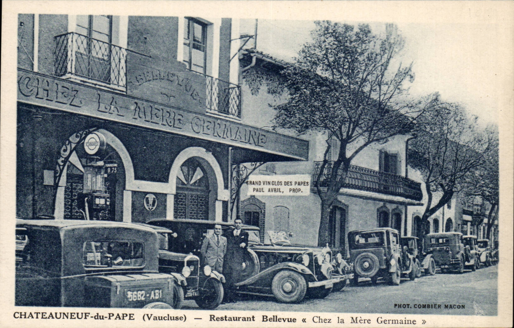CPA Chateauneuf du Pape Restaurant Bellevue Chez la Mere Germaine 