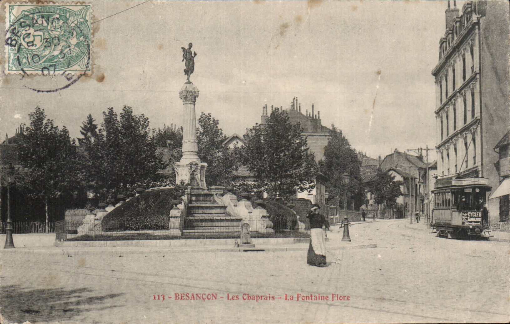 CPA Besancon Les Chaprais La fontaine Flore