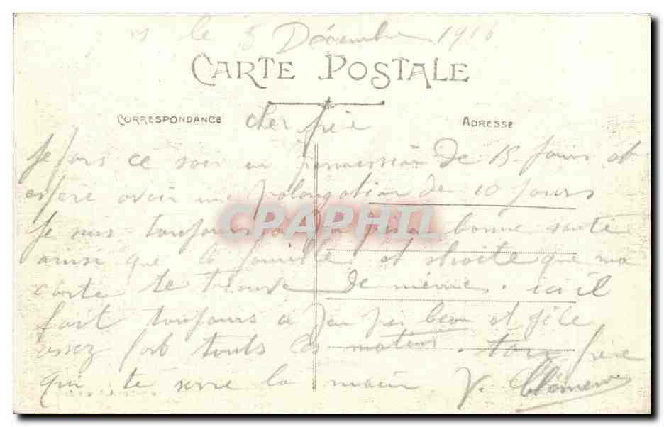 CPA Je pars d'Angers Bon souvenir Train Gare — Rückseite