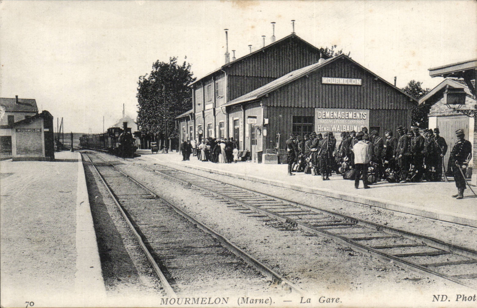 CPA Mourmelon Train Gare