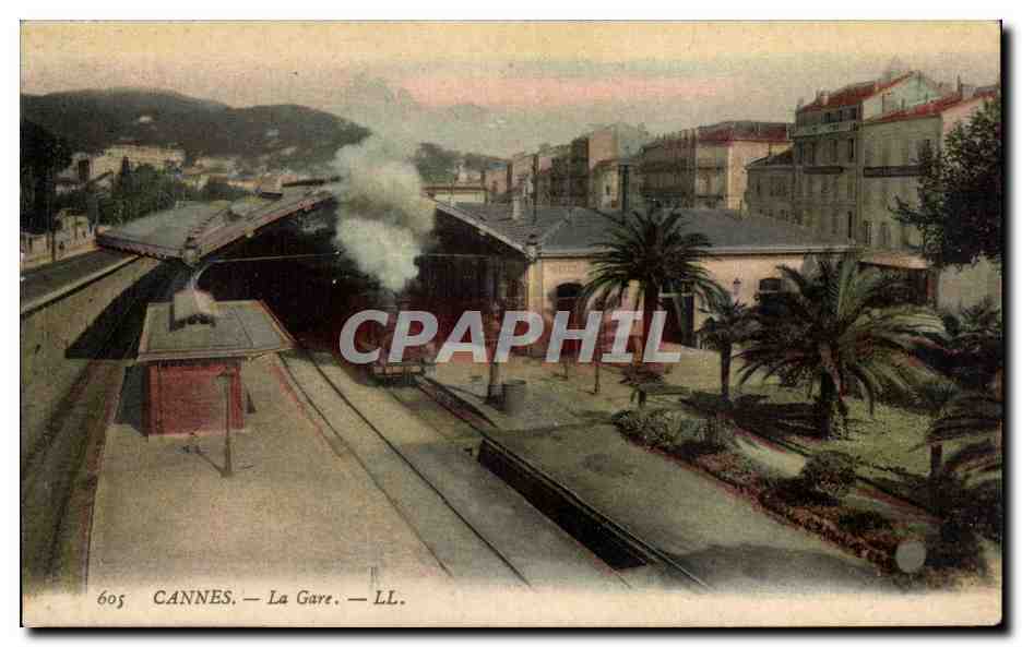 CPA Cannes Train Gare 