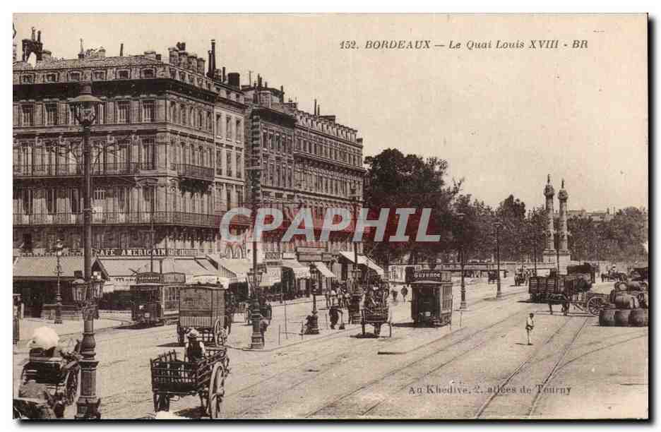 CPA Bordeaux Le quai Louis XVIII