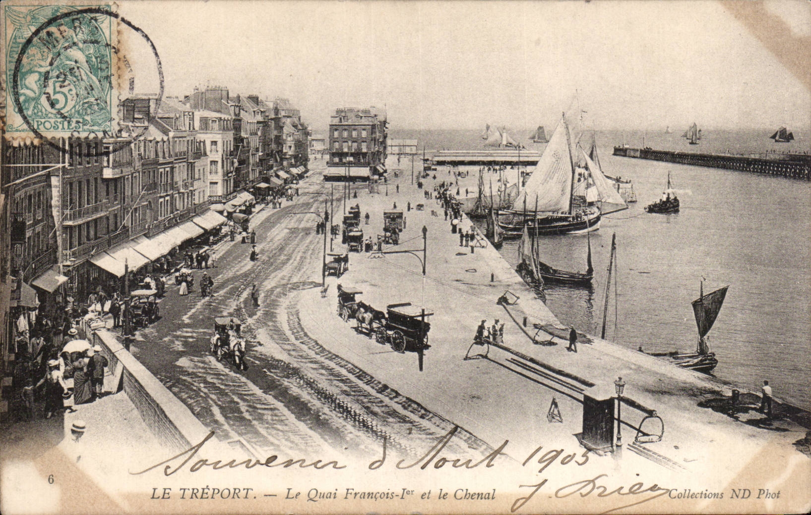 Le Tréport — Le Quai François-Ier et le Chenal — J. Briére Collections ND Phot