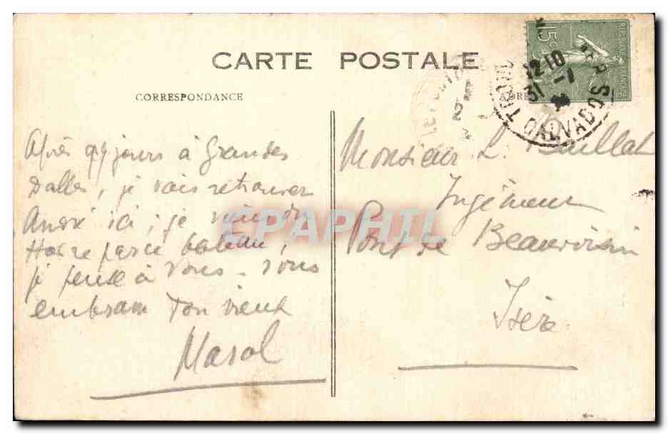 Trouville - Le Depart du Bateau du Havre - CPA  — Rückseite