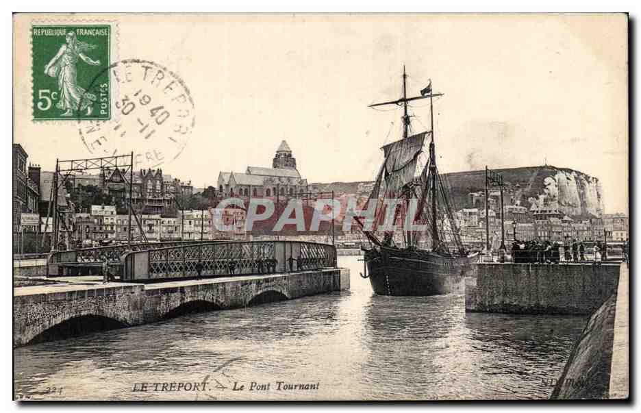 Le Tréport — Le Pont Tournant — Éditeur ND, n° 334